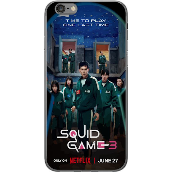 Apple iPhone 6 Genomskinligt Skal Squid Game Säsong 3 Seriefigurer Populärt TV Serie Motiv Ikoner Spänning Drama Asiatisk Design Trend