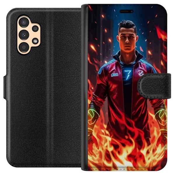 Samsung Galaxy A13 Tegnebogsetui Ronaldo Inferno - fodboldhelt