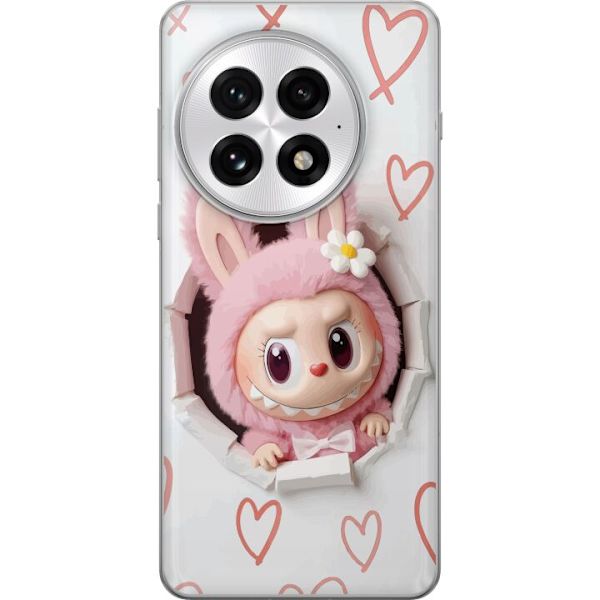 OnePlus 13 Läpinäkyvä kuori Labubu Sydän Taustakuva Pop Mart Rakkausteema Hahmodesign Suosittu Motiivi Keräilytaideteossarja