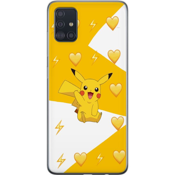 Samsung Galaxy A51 Genomskinligt Skal Pikachu Pokémon Gaming Figur Spelmotiv Populär Ikon Tecknad Serie Pokémon GO Barnklassiker