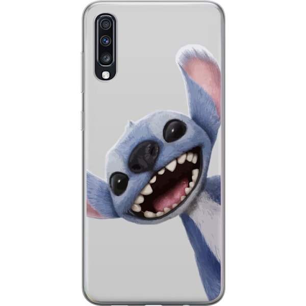Samsung Galaxy A70 Genomskinligt Skal Stitch i Fart – Kawaii