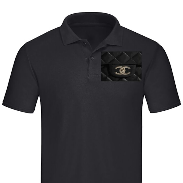 Poloshirt til Voksen | Elegant Poloshirt Chanel Sort Sort Stor