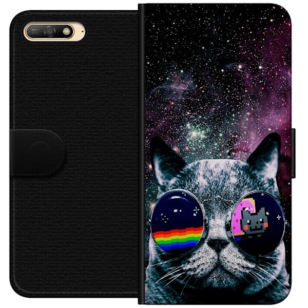 Huawei Y6 (2018) Tegnebogsetui Rumkat
