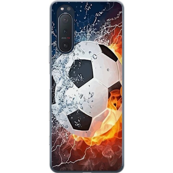 Sony Xperia 5 II Gennemsigtig cover Fodbold Ild