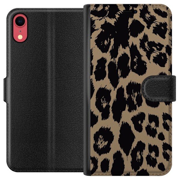 Apple iPhone XR Lommeboketui Leopard