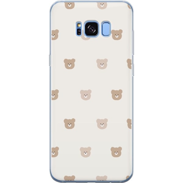 Samsung Galaxy S8 Läpinäkyvä kuori Teddy-tausta - söpöt t