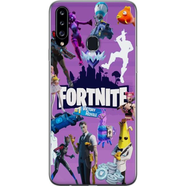 Samsung Galaxy A20s Gjennomsiktig deksel Fortnite