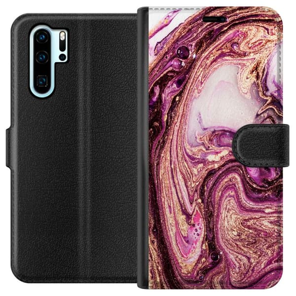 Kompatibelt Lommeboketui til Huawei P30 Pro Mønster