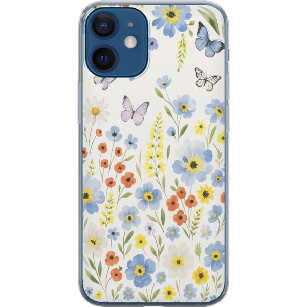Apple iPhone 12 mini Läpinäkyvä kuori Kesäkukat