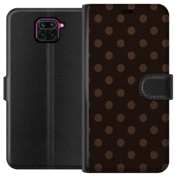Kompatibelt Plånboksfodral till Xiaomi Redmi Note 9 Mocha Dots brun