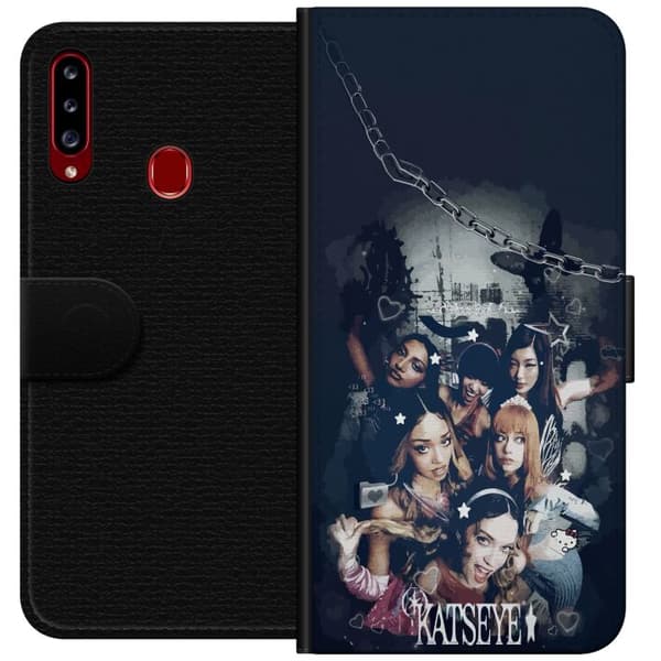 Kompatibelt Plånboksfodral till Samsung Galaxy A20s KATSEYE svart