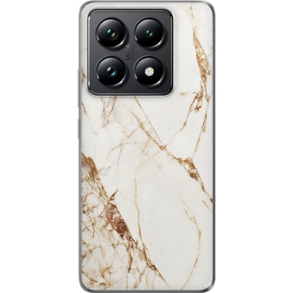 Xiaomi 14T Gennemsigtig cover Hvid marmor