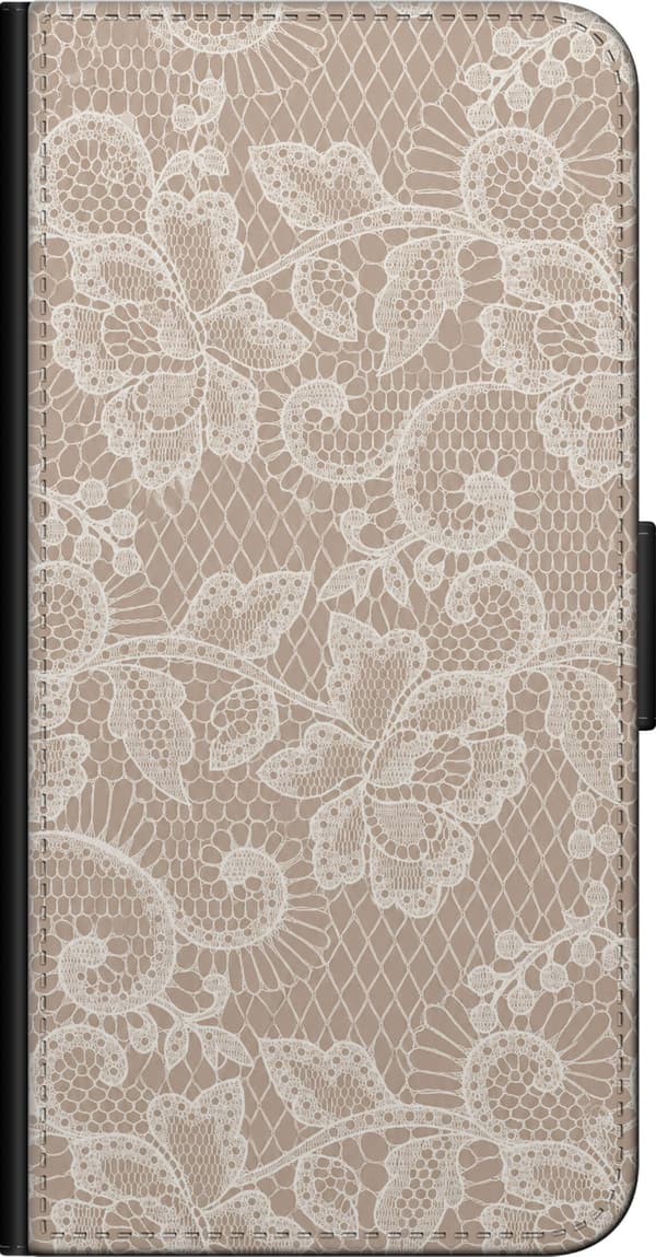 Kompatibel Tegnebogsetui til Sony Xperia 5 II Beige blondemønster beige