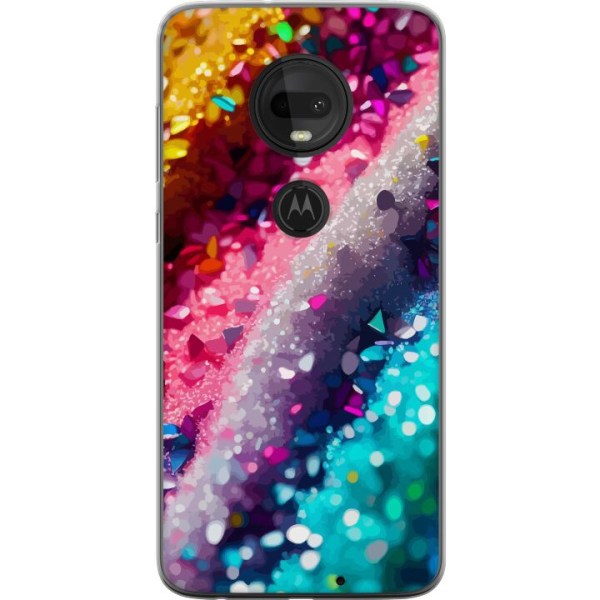 Motorola Moto G7 Läpinäkyvä kuori Glitter