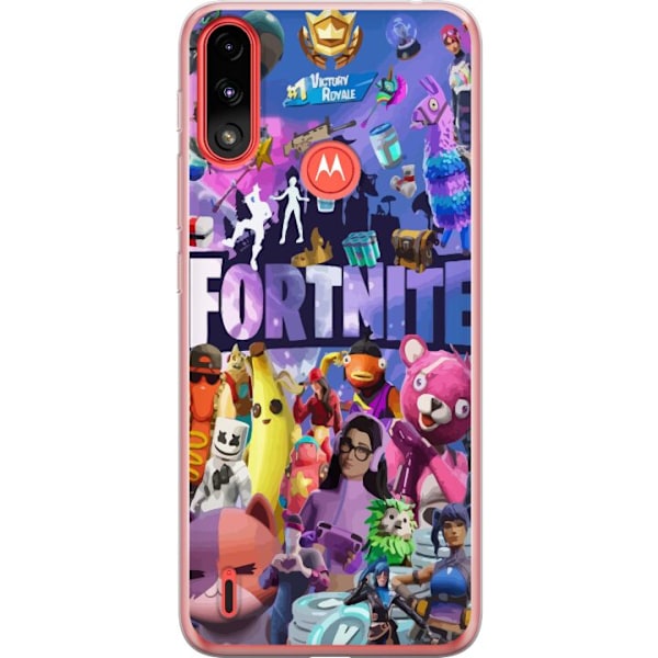 Motorola Moto E7 Power Gennemsigtig cover Fortnite Skins Emote
