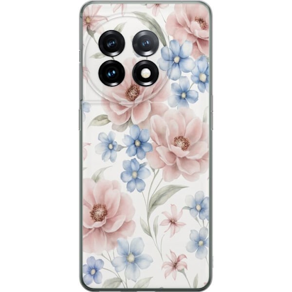OnePlus 11 Gennemsigtig cover Romantiske blomster