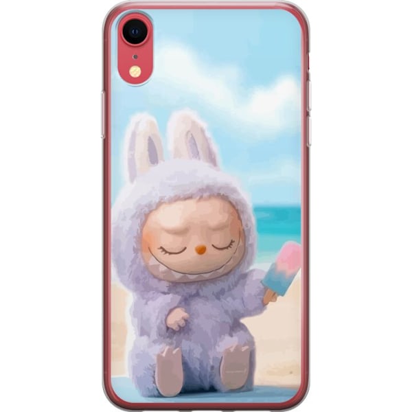 Apple iPhone XR Genomskinligt Skal Labubu Pink Mood – Rosa monsterdesign