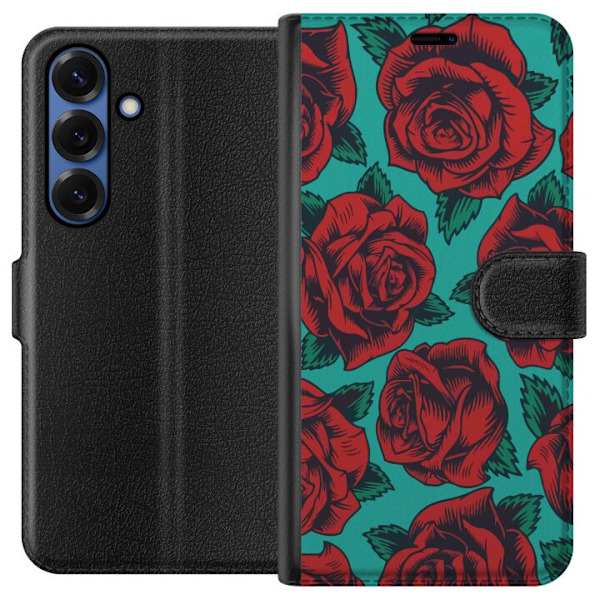 Samsung Galaxy S25+ Plånboksfodral Rosor