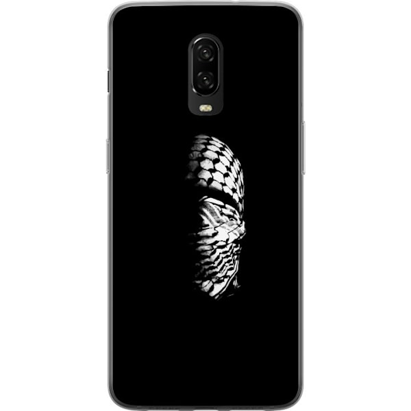 OnePlus 6T Gennemsigtig cover Keffiyeh-mønster - klassisk sor