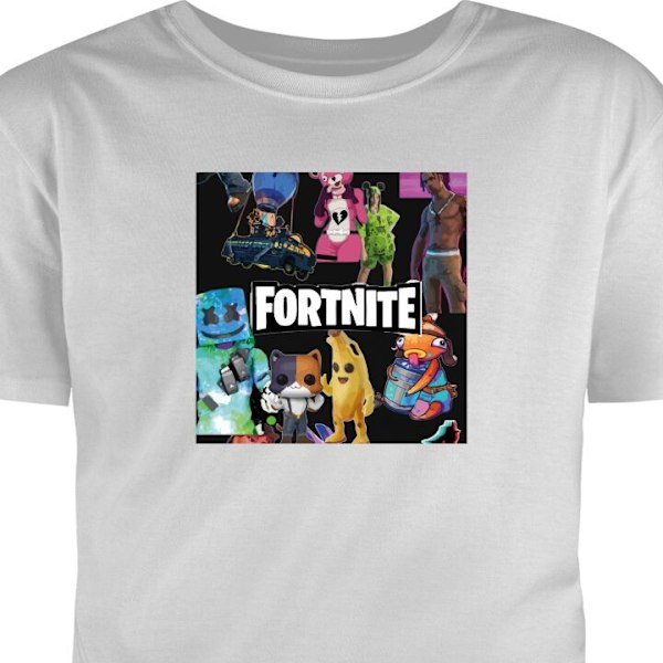 Børne T-shirt | Behagelig T-shirt til Børn Fortnite grå 12-13 År