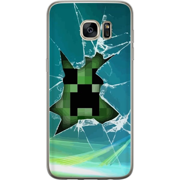 Samsung Galaxy S7 edge Läpinäkyvä kuori MineCraft