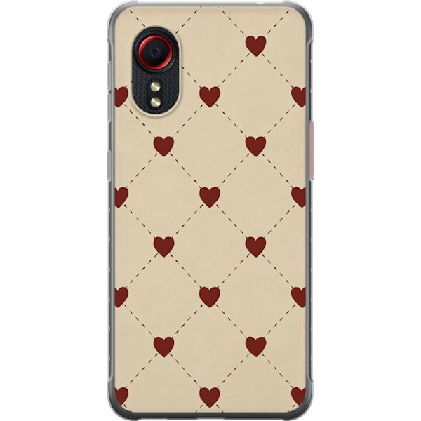 Samsung Galaxy Xcover 5 Gjennomsiktig deksel Hjertegrind
