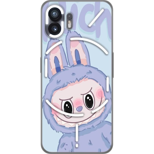 Nothing Phone (2) Läpinäkyvä kuori Sininen Jänis Labubu
