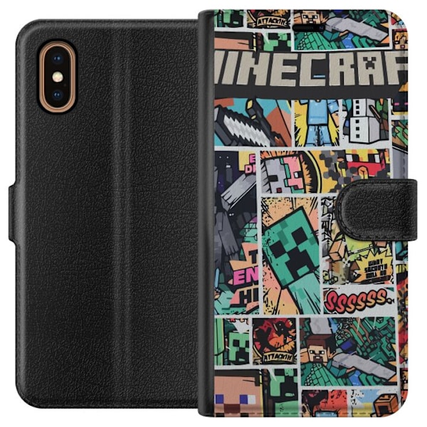 Apple iPhone XS Max Lompakkokotelo Minecraft Taide