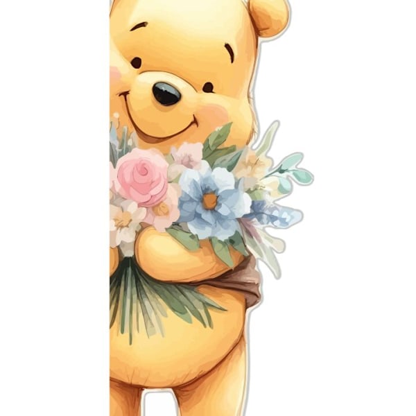Apple iPhone 13 Pro Plånboksfodral Nalle Puh med blommor – klassisk barnfavorit i blommande vårmiljö