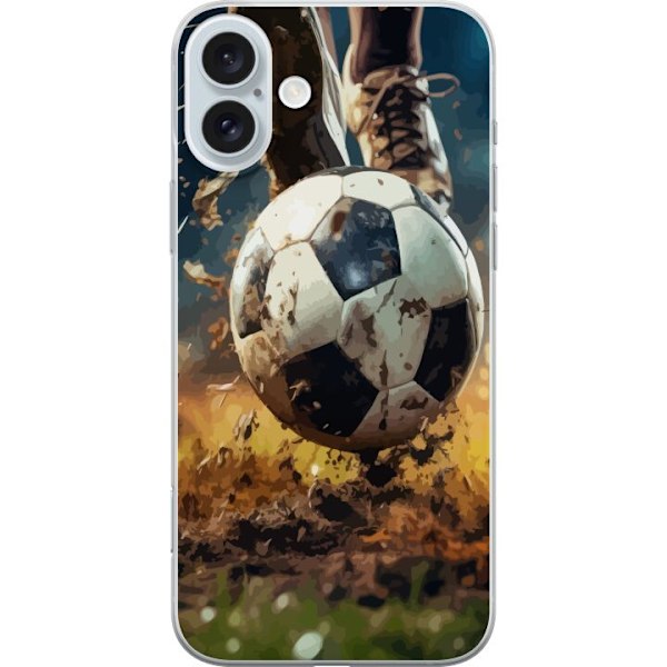 Apple iPhone 16 Plus Gjennomsiktig deksel Fotball