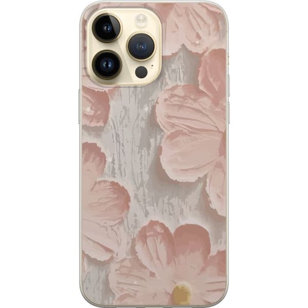 Kompatibelt Mobilskal till Apple iPhone 15 Pro Max Rosa Blommor