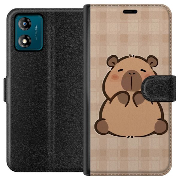 Motorola Moto E13 Lompakkokotelo Mobilskal kawaii capybara flera figurer japansk stil