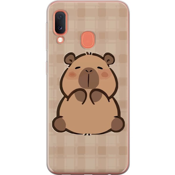 Samsung Galaxy A20e Genomskinligt Skal Mobilskal kawaii capybara flera figurer japansk stil