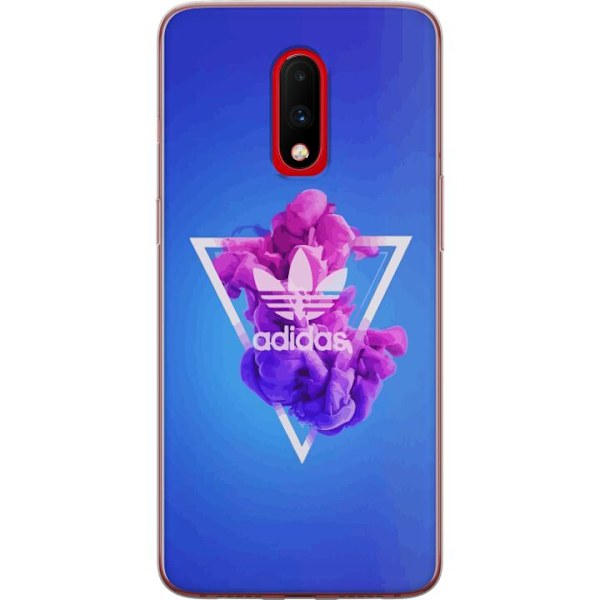 OnePlus 7 Gjennomsiktig deksel Adidas-inspirert blått design