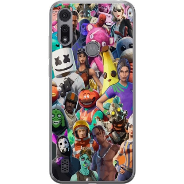 Motorola Moto E6i Gennemsigtig cover Fortnite