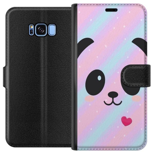 Kompatibelt Lommeboketui til Samsung Galaxy S8 Regnbue Panda