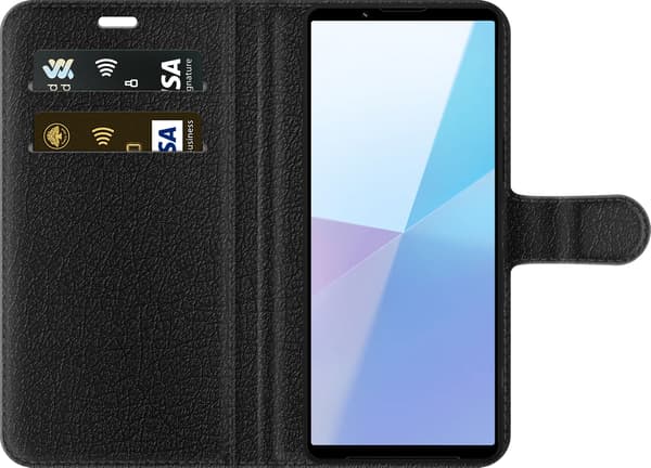 Kompatibelt Lommeboketui til Sony Xperia 10 VI Marmorhjerte oransje