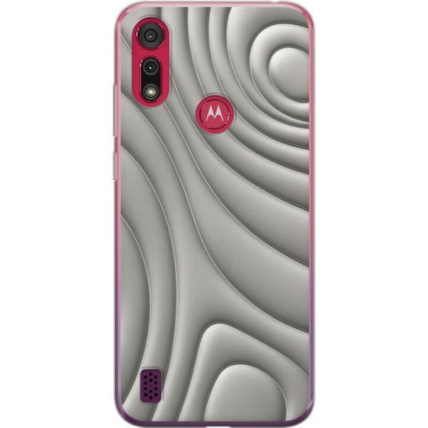 Motorola Moto E6s (2020) Läpinäkyvä kuori Hopea-aallot