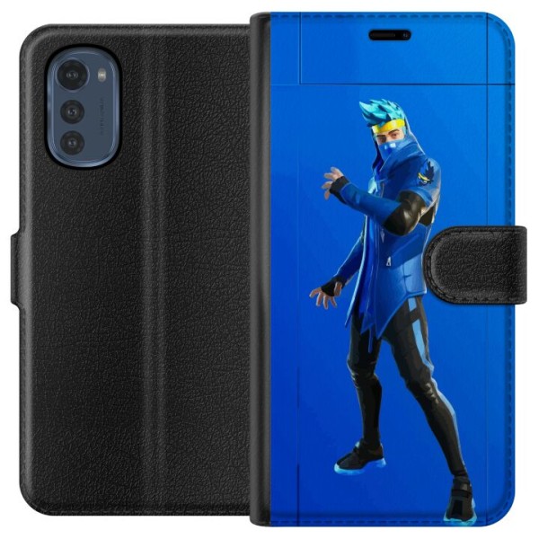 Motorola Moto E32s Plånboksfodral Fortnite - Ninja Blue