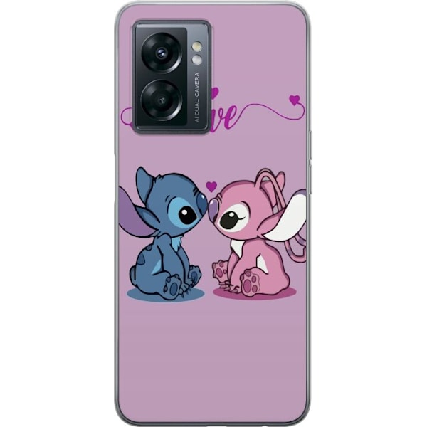 OnePlus Nord N300 Läpinäkyvä kuori Lilo & Stitch – Angel