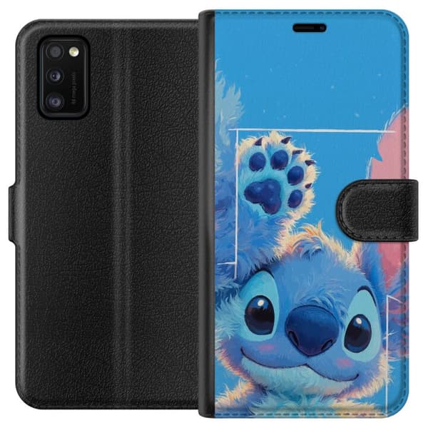 Kompatibelt Plånboksfodral till Samsung Galaxy A41 Fluffig blå figur blå