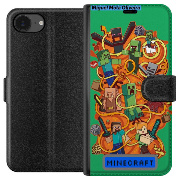 Apple iPhone 16e Plånboksfodral Minecraft
