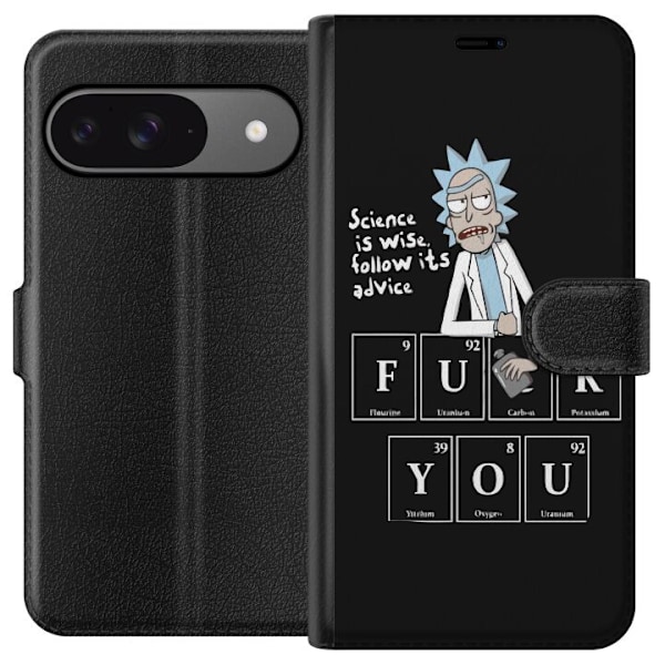 Google Pixel 9 Pro Lommeboketui Rick and Morty Fu*k You