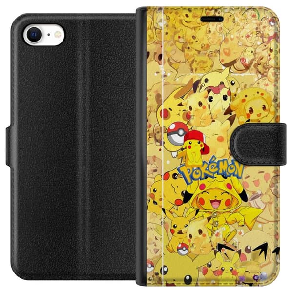 Kompatibel Tegnebogsetui til Apple iPhone 6s Sød Pikachu-collage med Pokémon-tema i bløde gule nuancer gul