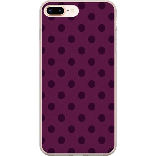 Kompatibel Mobilcover til Apple iPhone 8 Plus Blomme Popprikker lilla