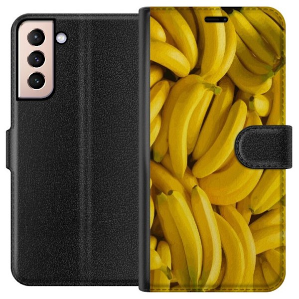Samsung Galaxy S21 Plånboksfodral Banana Pattern – lekfullt