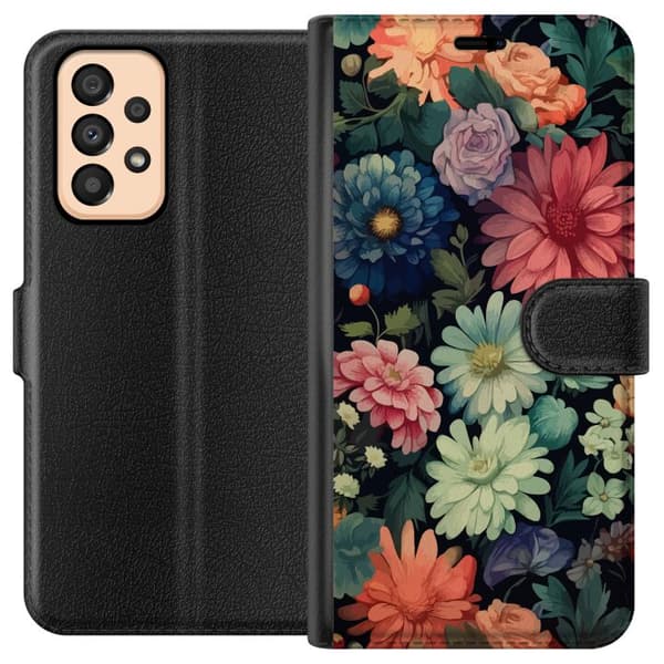 Kompatibelt Plånboksfodral till Samsung Galaxy A33 5G Blommor