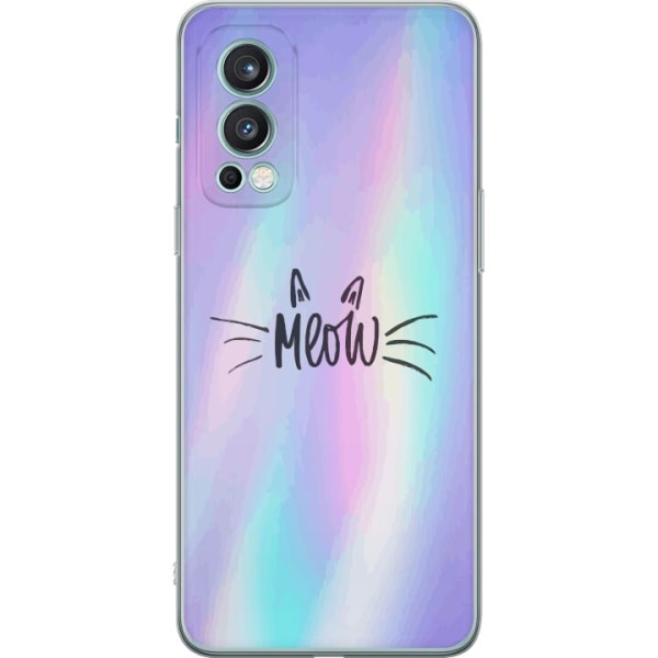 OnePlus Nord 2 5G Läpinäkyvä kuori Meow