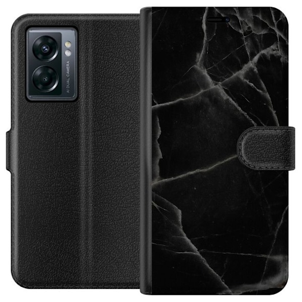 OnePlus Nord N300 Plånboksfodral Svart marmor