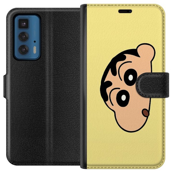 Motorola Edge 20 Pro Plånboksfodral Peeking Shinchan